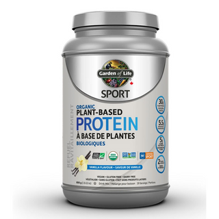 Garden of life - sport protéine à base de plantes biologiques en poudre : vanille - 806g.
