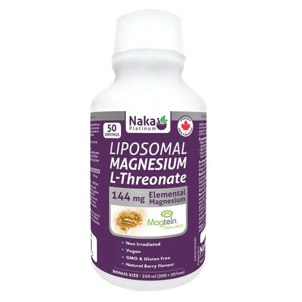 Naka platinum liposomal magnesium lthreonate 250 ml Gagné en Santé