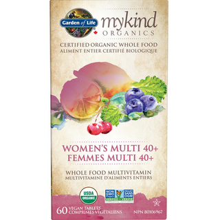 Garden of life - mykind organics multivitamines pour femmes 40+ -  60 comprimés végétaliens.