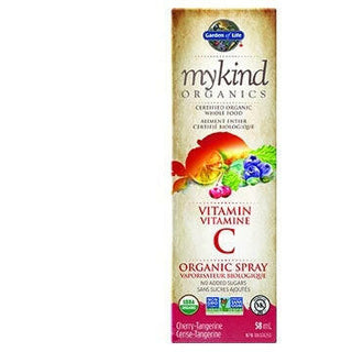 Mykind organics - vitamine c vaporisateur bio : cerise mandarine - 58 ml.