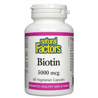 Biotine 5000 mcg -Natural Factors -Gagné en Santé