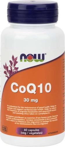 CoQ10 30 mg et 60 mg -NOW -Gagné en Santé