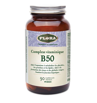 Flora - b50 complexe vitaminique b - 90 vcaps