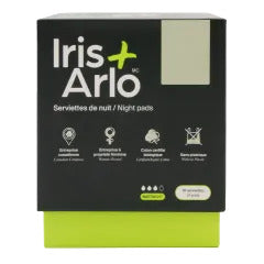 Iris + arlo -  Serviettes hygiéniques  de nuit - Boite de 10