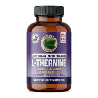 Pure lab - l-théanine lib. lente 200mg - 60 vcaps.
