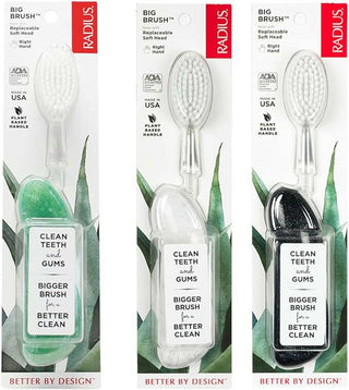 Radius - replacement, grande brosse, doux 2ct.