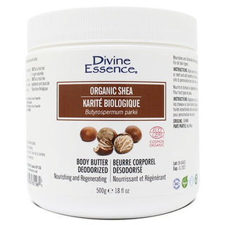 Divine essence - Beurre corporel : karité désodorisé bio - 500g