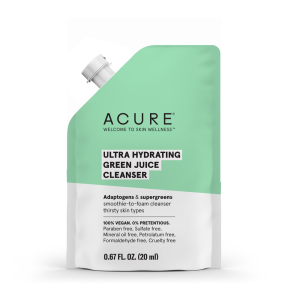 Acure - nettoyant au jus vert ultra hydratant 20 ml.