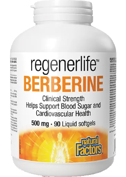 Natural factors - berbérine 500 mg - 90 gélules liquides