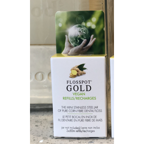 Kmh touches - flosspot gold vegan floss refill 2pk.