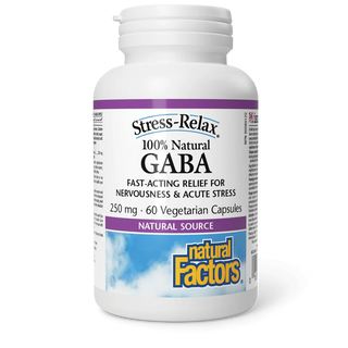 Natural factors - stress relax gaba 100% naturel