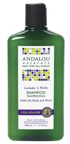 andalou naturals - shampooing plein volume à la lavande et à la biotine 340 ml
