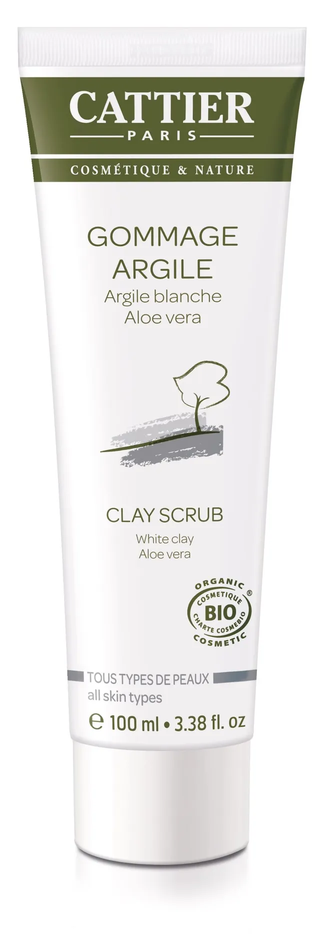 Cattier - Gommage visage argile blanche aloe vera - 100 ml