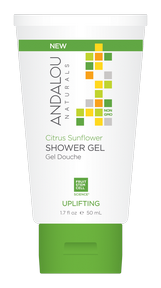 Andalou naturals - gel douche édifiant aux agrumes et au tournesol  6 x 50 ml.
