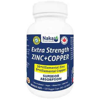 Naka - Platinum extra puissant zinc + copper - 120 caps