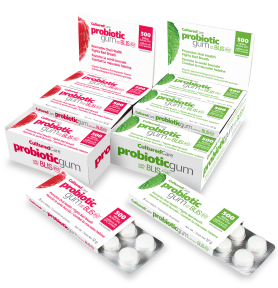 Cultured care - gomme probiot. blisk12 : menthe verte -  boite (12 x 8 mcx).