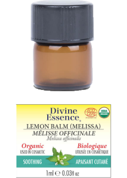 Divine essence - mélisse officinale 100% bio.