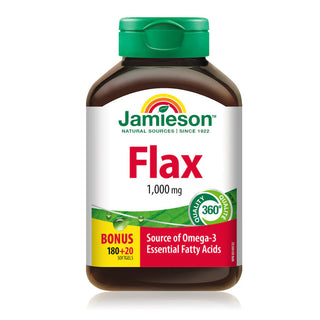 Jamieson - Huile de lin (1000 mg) prime - 180+20 gél.