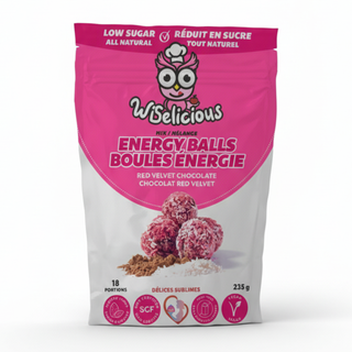 Délices sublimes - Wiselicious mélange pour boules d'énergie red velvet-Chocolat | sans cuisson, végane & faible en sucre