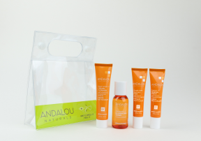 Andalou naturals - on the go essentials - la routine éclaircissante 1 kit.