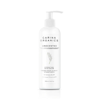 Carina organics - crème hydratante non parfumée - 250 ml.