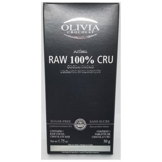 Olivia - chocolat 100% cru - 50g