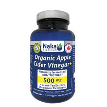 Naka - Platinum vinaigre de cidre de pomme biologique 500mg - 120 vcaps