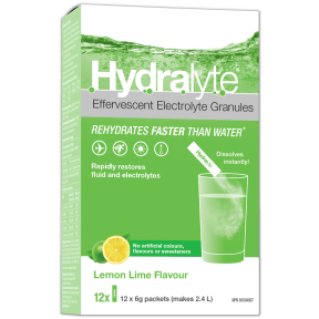 Hydralyte - granules d'électrolyte - citron vert 12 ct