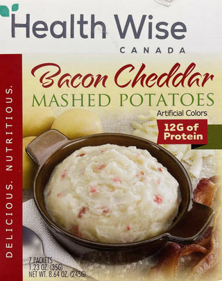 Health wise - purée de pommes de terre au bacon et au cheddar 7 sachets.