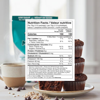 Délices sublimes - Widelicious | mélange à muffins chocolat & tournesol | 6g protéines, végane & faible en sucre