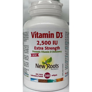 New roots - vitamin d3 2,500 ui eextra-fort - 360 vcaps.