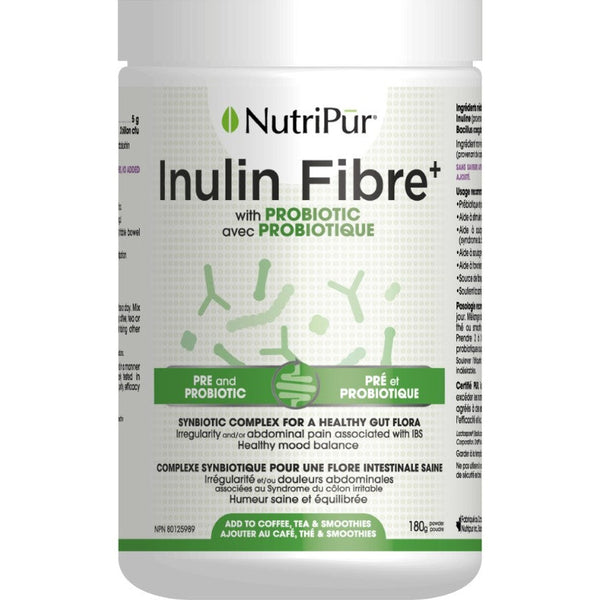 Nutripur Inulin fibre+ avec probiotique, 180 g