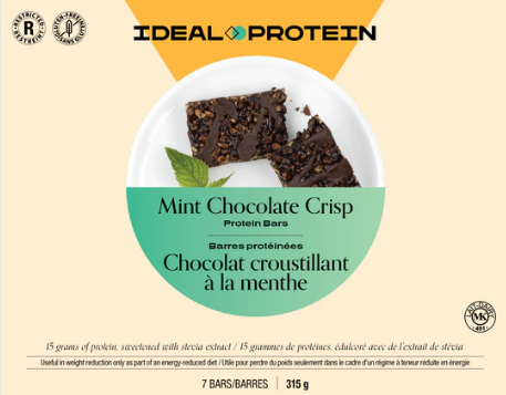 Ideal protein - barres protéinées chocolat croustillant a la menthe