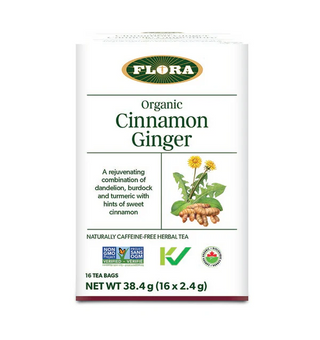 Flora - tisane cannelle gingembre bio - 16 sachets.