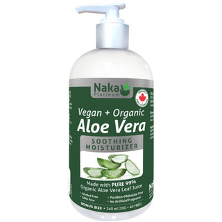 Naka - platinum aloes hydratant (vegetalien, bio) pompe - 340 ml