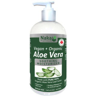 Naka - Platinum gel d'aloes végétalien bio, pompe - 340 ml