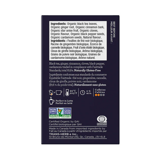 Four o'clock - Thé noir chai bio équitable - 16 sachets