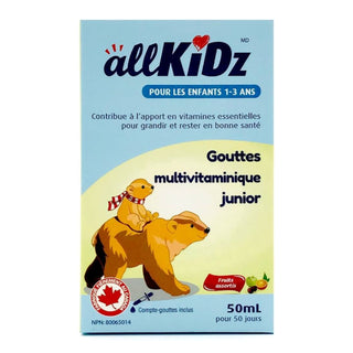 Allkidz - gouttes multivitamines junior : saveur de fruits - 50 ml