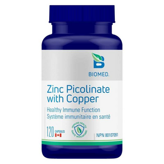 Biomed - picolinate de zinc avec cuivre - 120 caps