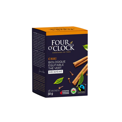 Four o clock - chai thé vert décaféiné bio - 16sachets