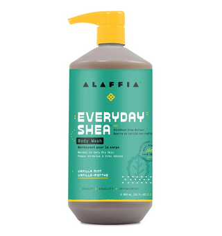 Alaffia - everyday shea nettoyant pour le corps au karité : vanille menthe - 950 ml.