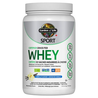 Garden of life sport - Whey lactosérum certifié de vaches nourries à l'herbe,  - 640 g