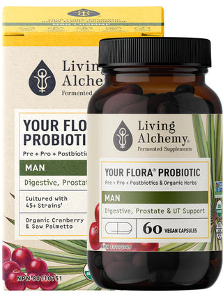Living alchemy - Homme, votre flore probiotique - 60 vcaps