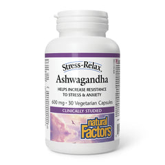 Natural factors Ashwagandha 600 mg, 30 capsules végétariennes