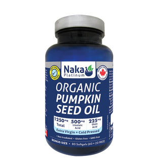 Naka - Platinum huile de graines de citrouille biologique - 80 gél