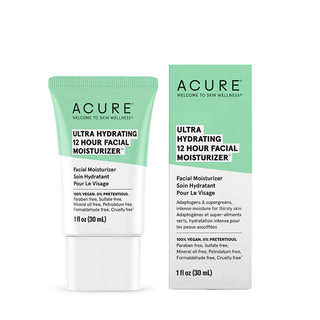 Acure - crème hydratante pour le visage ultra hydratante 12 heures 30 ml.