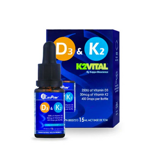 Canprev - d3+k2 en gouttes 250ui/30mcg base mct- 15 ml.