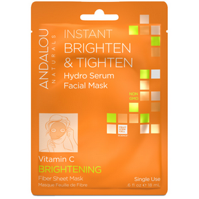 Andalou naturals - masque facial instantané éclaircissant et raffermissant 6 x 18 ml