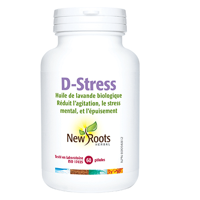 New roots herbal D-Stress huile de lavande bio, 80 mg · 60 gélules