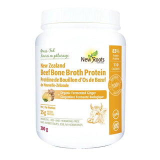 New roots - Protéine de bouillon d'os de bœuf (plus gingembre ferm bio) - 300g
